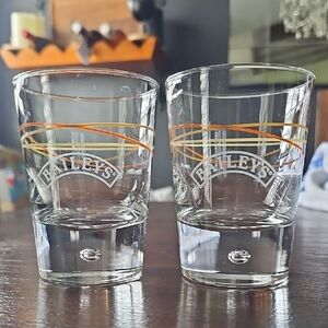 Clear and Orange Shot Glass Set